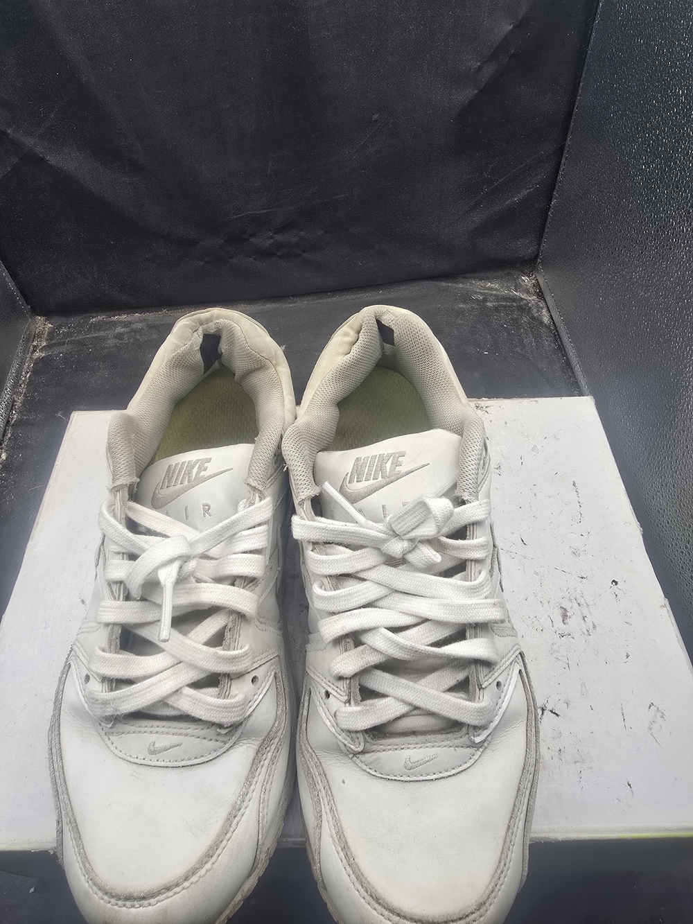 Nike White Leather Sneakers - Classic Air‎ Logo